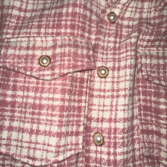 Forever 21 Pink and White Plaid Sacket - Picture 3 of 7